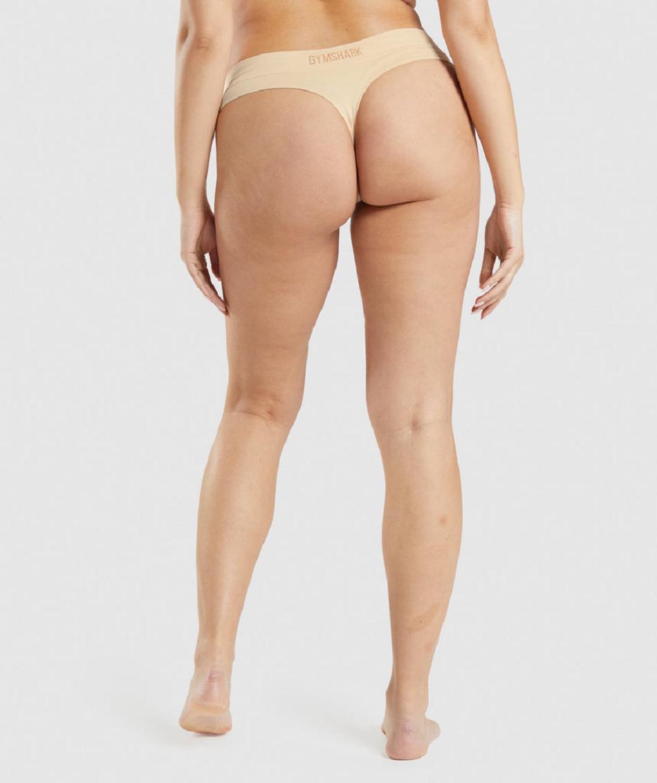 Tanga Gymshark Seamless Mujer Marrones Claro | CO 2971TCE